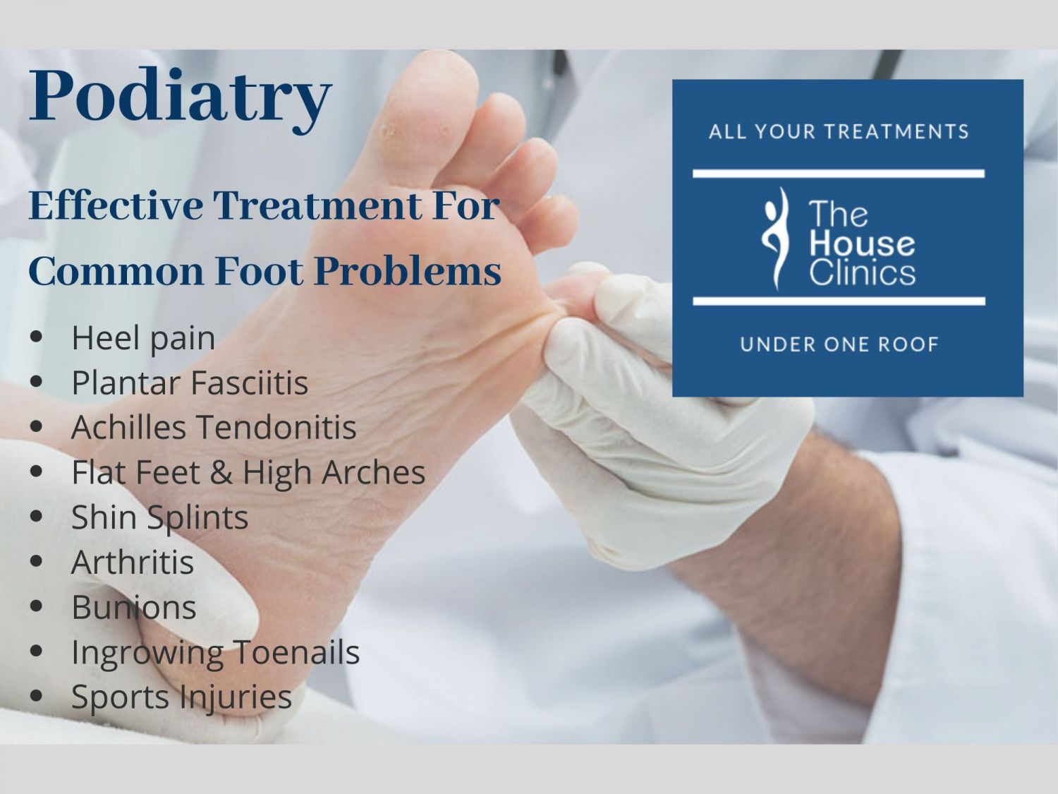 What is the most common problem treated by podiatrist?